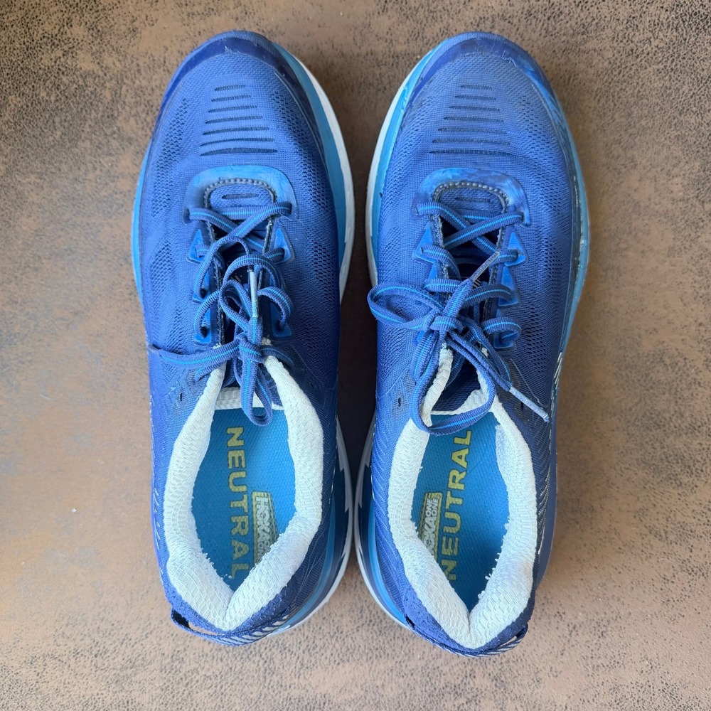 Hoka One One Bondi 5 Mens Running Shoes Blue Activewear 1014757 BTWH Size 13 - Picture 6 of 8